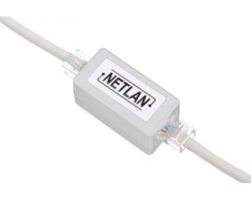 Соединитель NETLAN  RJ-45/RJ-45 проходной, белый